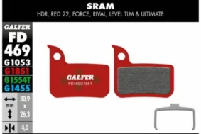 PASTILLA FRENO GALFER ADVANCED -ROJO - - Modelo / compatibilidad: FD294 - Shimano XT/LX antiguo