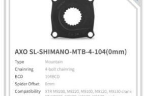 SIGEYI AXO SL 2º GEN - SHIMANO MTB 4-104   0mm 