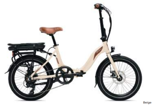 BICICLETA VIA VENETO E-VIA BIKE 20" BEIGE