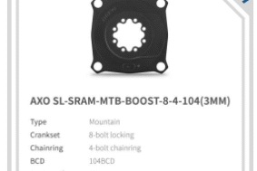 SIGEYI AXO SL 2º GEN - SRAM MTB BOOST 3-4-104 (3mm)